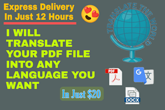 translate pdf or docx into any language