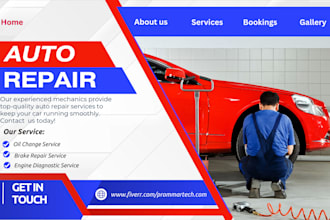 design auto collision repair website auto body repair car repair website