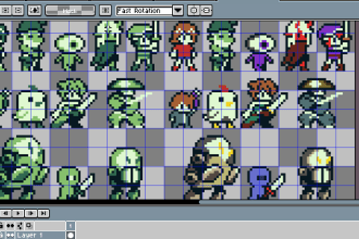 make pixel art character sprites for you