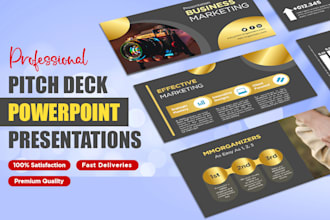 design a pitch deck and powerpoint presentation