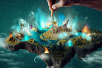 make a design of fantasy world map