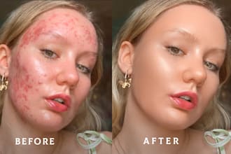 do headshot skin retouch photo touch up and beauty retouch