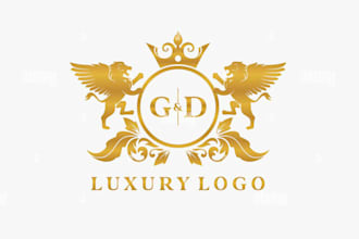 design family crest and heraldic logo