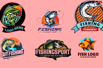 design modern fishing and hunting logo