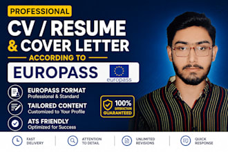 professionally write europass CV, resume and cover letter