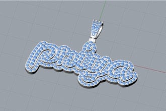 create jewelry cad model for 3d printing and rendering