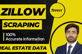 do perfect zillow scraping for real estate within 24 hours