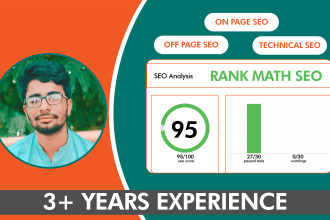guaranteed 100 percent on page SEO with rank math