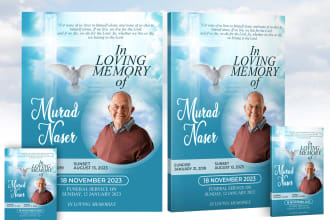 do event, obituary, premium funeral, memorial flyer in 3hrs