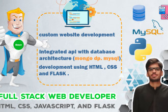 be python flask web developer with mysql mongodb,apis,js