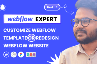customize webflow template or redesign webflow website