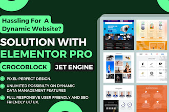 expertly install elementor pro crocoblock jetengine to design dynamic website