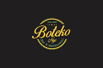 create fast foods bbq coffee shop burger, pizza and restaurant logo