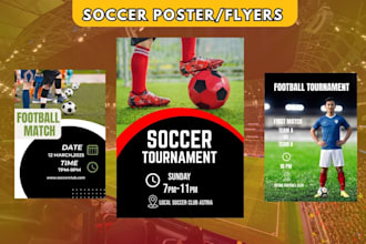 design soccer poster ,basketball, golf, flyer or poster