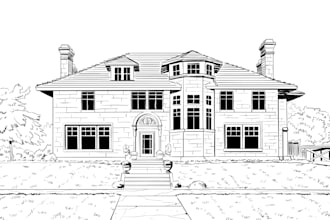 draw a sketch of a house or building