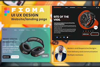 create landing page design in figma