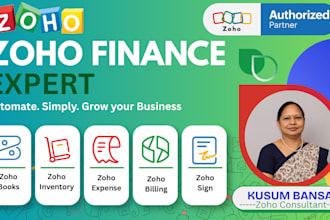 setup zoho books, zoho inventory, zoho invoice and zoho expense