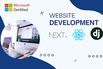 be your full stack web developer in nextjs react django fastapi