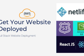 deploy html,css and reactjs website on aws and netlify