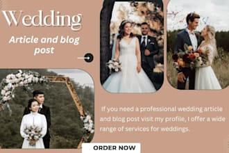 write SEO wedding articles and event blog posts for you