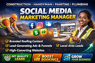 be construction, handyman, painting, plumbing social media marketing manager