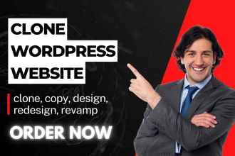 duplicate, copy clone websites, or design wordpress website