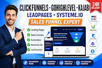be your clickfunnel, gohighlevel, kajabi, leadpages, systeme io
