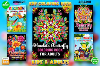 do kids coloring book and pages or adults coloring book design for kdp