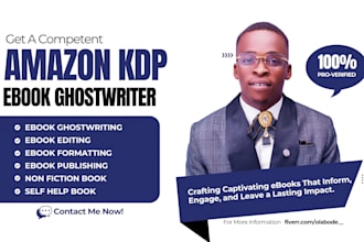 do ebook writing, proofreading, editing, book ghostwriter, kindle book writing