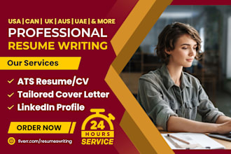 provide professional resume, cover letter, and linkedin writing services