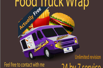 design restaurant, pizza, BBQ, food logo and food truck design