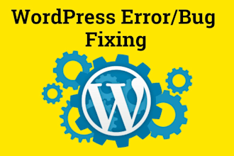 fix or repair any kind of wordpress bug and errors