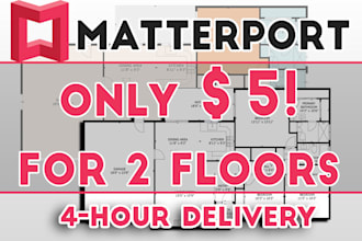 provide 2d floor plans from matterport tours