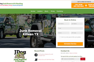 design junk removal website handyman website dumpster website