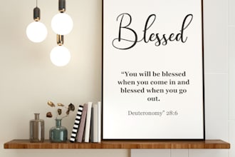create unique boho wall art posters with elegant typography