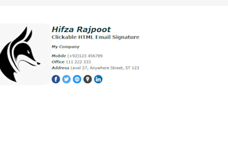 create clickable HTML email signature