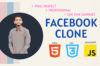 create a facebook clone website professionally