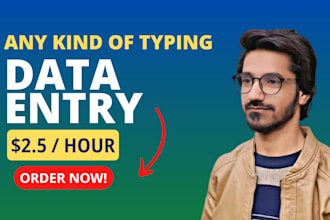 do fast excel data entry, web research, retyping images, PDF and word typing