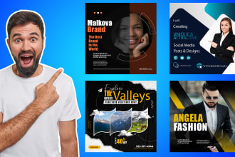 design an outstanding facebook, youtube, instagram, linkedin, banner