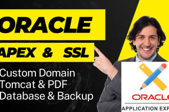 install oracle apex server with SSL custom domain PDF no port nr tomcat apache