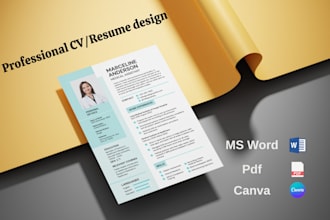 design  nursing, medical, pharmaceutical and healthcare CV or resume