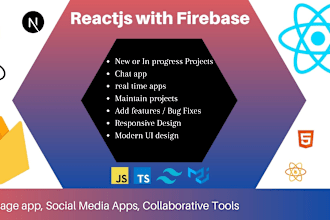 be building websites in react js with firebase, supabase