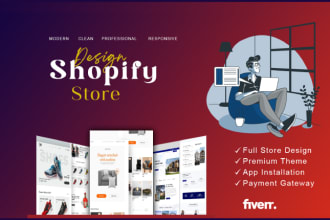 do shopify landing page design, redesign shopify store, ecommerce website
