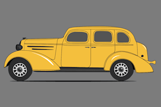 draw vector art illustration vehicle line art from your car or any vehicles