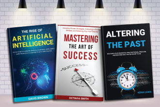 do minimalist book cover design, ebook cover design, KDP or kindle book cover