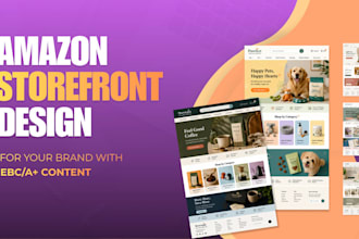 create amazon storefront design with amazon ebc design for your products