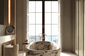create cozy, photorealistic 3d interior design and rendering
