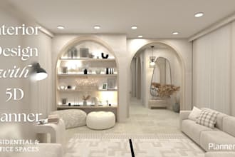 do residential and office interior design with 5d planner