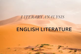 write english literature, literary analysis, poetry and play essays