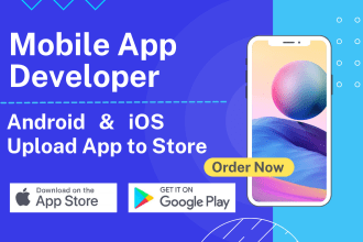 develop android app and ios app using flutter and firebase